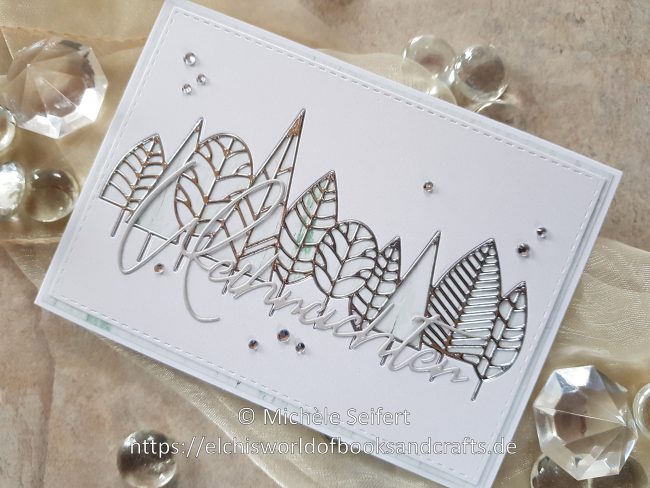 Poppystamps – Boddington Tree Border – Weihnachten – perlmuttweiß – Wasserzeichen