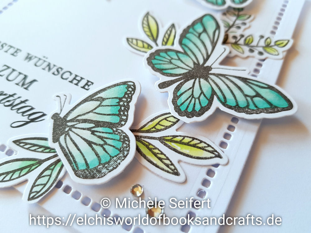 Stampin' Up! - Floating and Fluttering - Schöner Schwarm - Meine Magnolien - Geburtstagskarte - Birthday Card