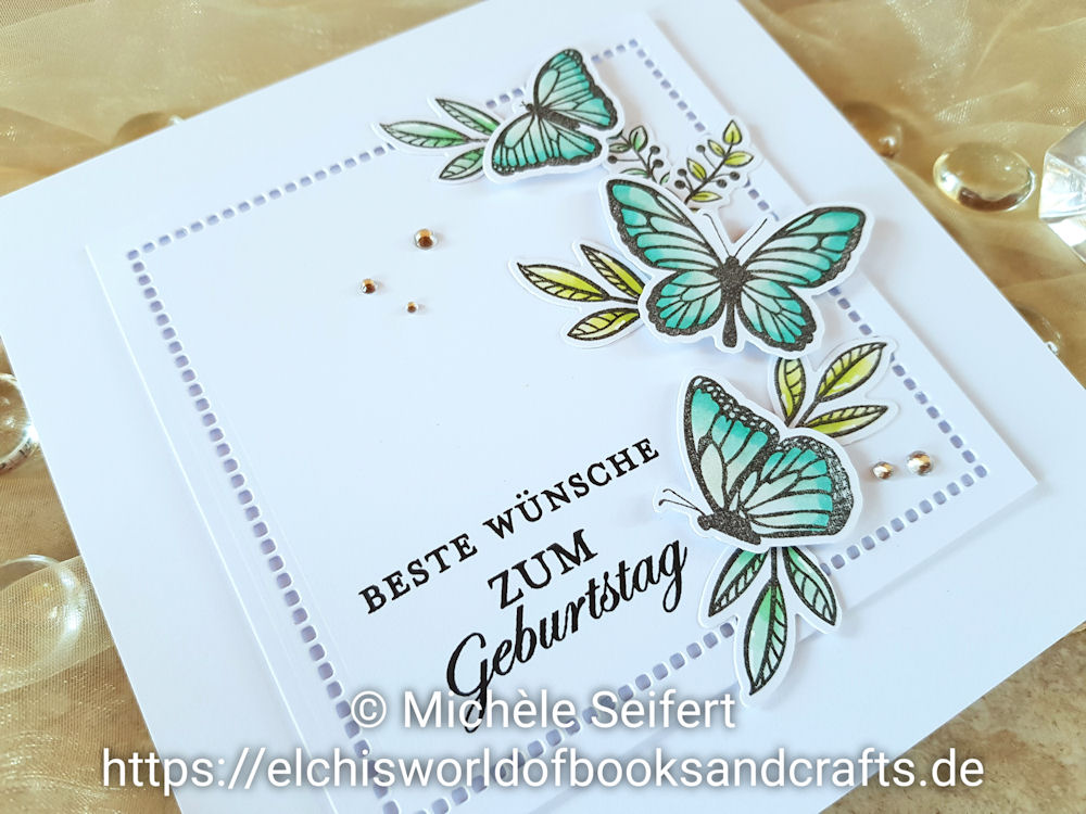 Stampin' Up! - Floating and Fluttering - Schöner Schwarm - Meine Magnolien - Geburtstagskarte - Birthday Card