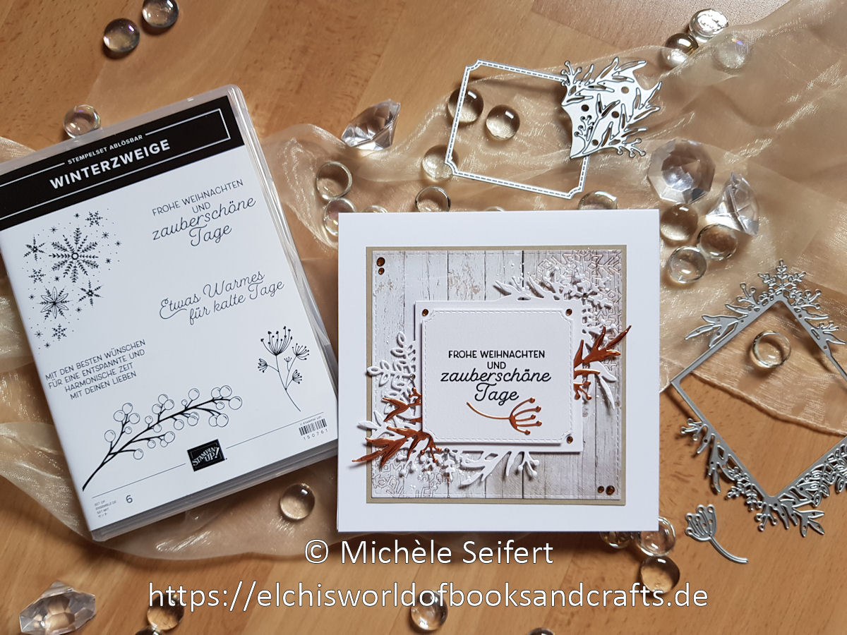 Stampin' Up - SU - Frosted Frames - Frosted Foliage - Winterzweige - Weinterrahmen - Adventsakzente - Christmas Layers - Zweige - Schneeflocken - Winter - Weihnachten - Weihnachtskarte - Christmas - Christmascard - Holzoptik