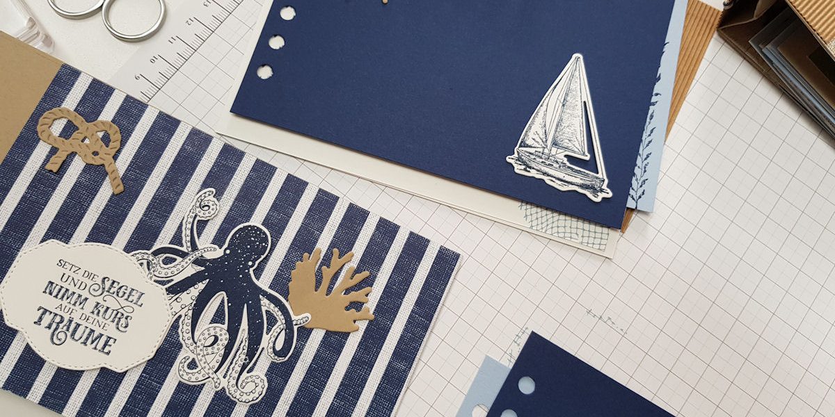 SU – Meer der Möglichkeiten – Setz die Segel – Minialbum – Cinch – 3 – 1200 Pixel SU - Meer der Möglichkeiten - Setz die Segel - Glück und Meer - Luv und Lee - Unter dem Meer - marineblau - savanne - Minialbum