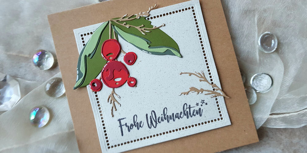 Sizzix – Holiday Brushstroke – Elchi 1 – 1000 Sizzix - Tim Holtz - Holiday Brushstroke - Papierstücke - Weihnachtssterne - Weihnachtskarte - Christmas Card