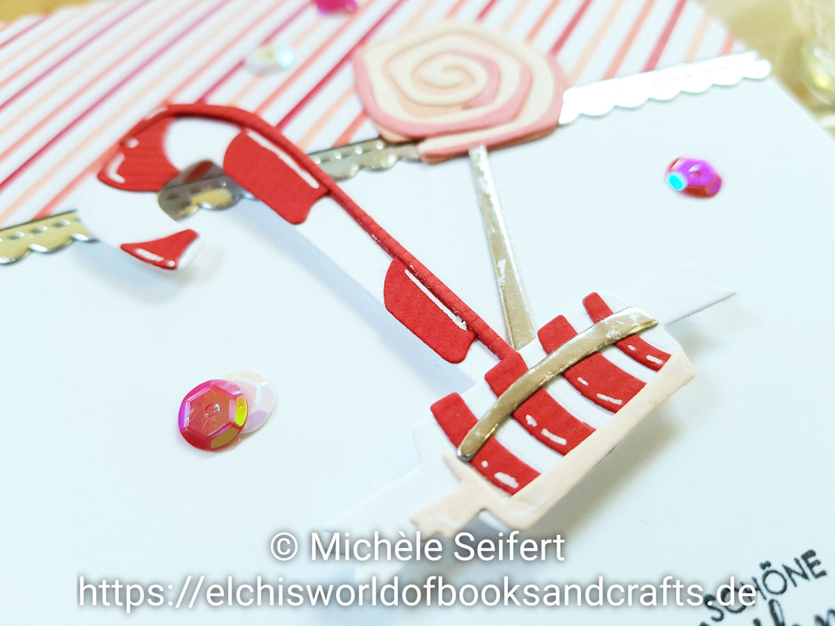 Sizzix - Tim Holtz - Sweet Treats - Süsse Leckereien - SU - Stampin' Up! - Weihnachtsmix - Design-Papier - Stacked With Love - Jede Menge Liebe - Weihnachtskarte