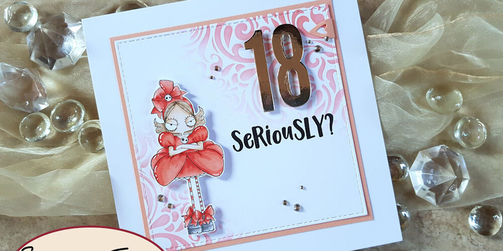 Stamping Bella – Oddball – Stepsisters – 18 – Elchi 1 – 1000 Stamping Bella - Oddball Stepsisters - DanniPeuss - Zuckerbrot - 18 Geburtstag - Geburtstagskarte - Birthday Card