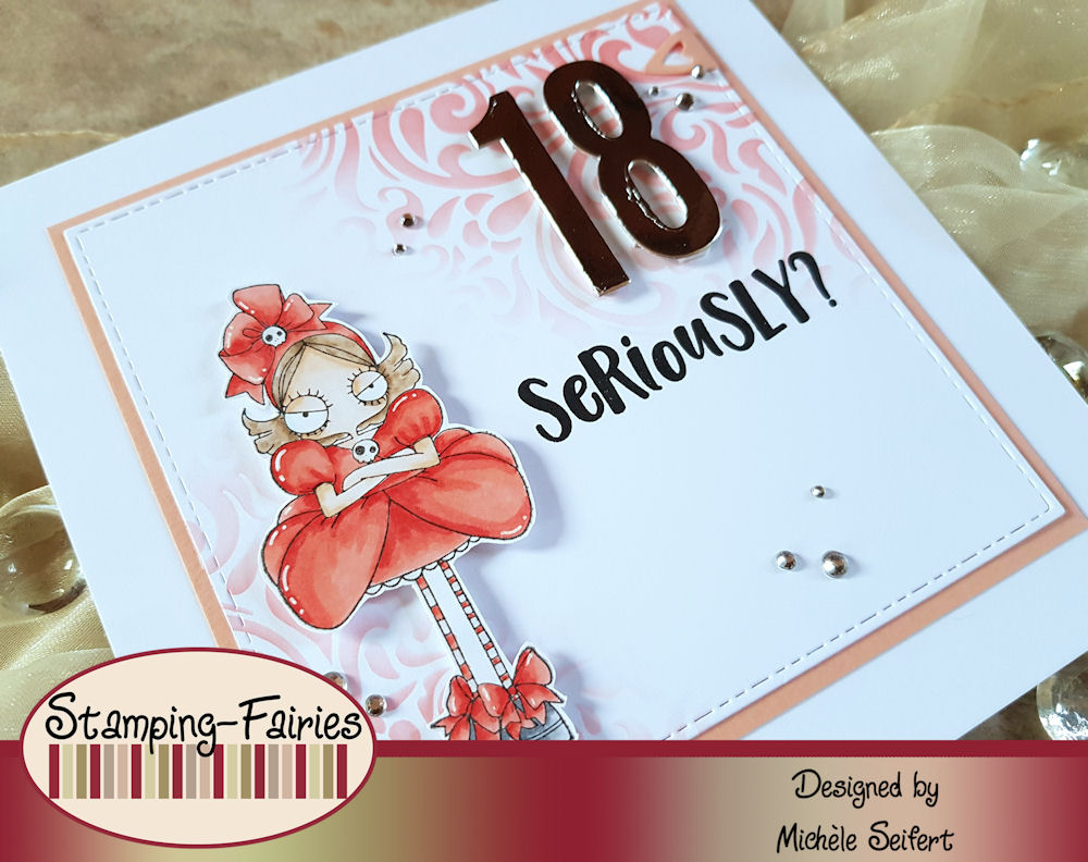 Stamping Bella - Oddball Stepsisters - DanniPeuss - Zuckerbrot - 18 Geburtstag - Geburtstagskarte - Birthday Card