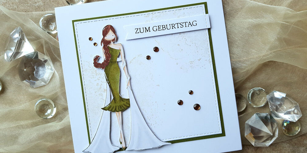 Stamping Bella Scorpio – Elchi 1 – 1000 Stamping Bella - Uptown Zodiac Girl Collection - Scorpio - Geburtstagskarte - Birthday Card