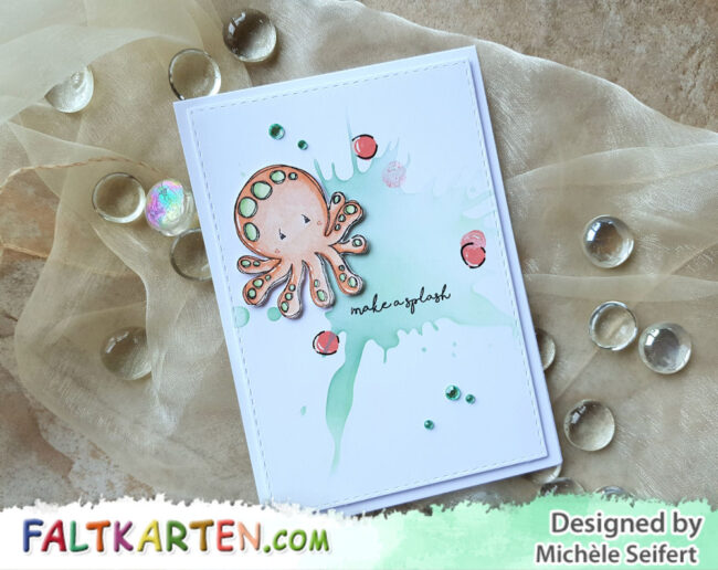 Tracey Hey – Make a Splash – Wasserzeichen 1 – 1000 Tracey Hey - Make A Splash - Splotch - Stencil- Create A Smile - Distress Oxide - Grusskarte