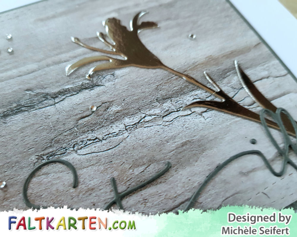 Alexandra Renke - Stille - Creative Depot - Wildblume 2 - Beemybear - Design-Papier - Birch Bark - Trauerkarte