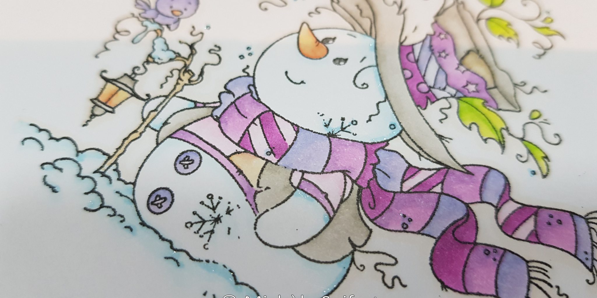 Whimsy Stamps – Mr Frosty – purple – Coloration – Wasserzeichen