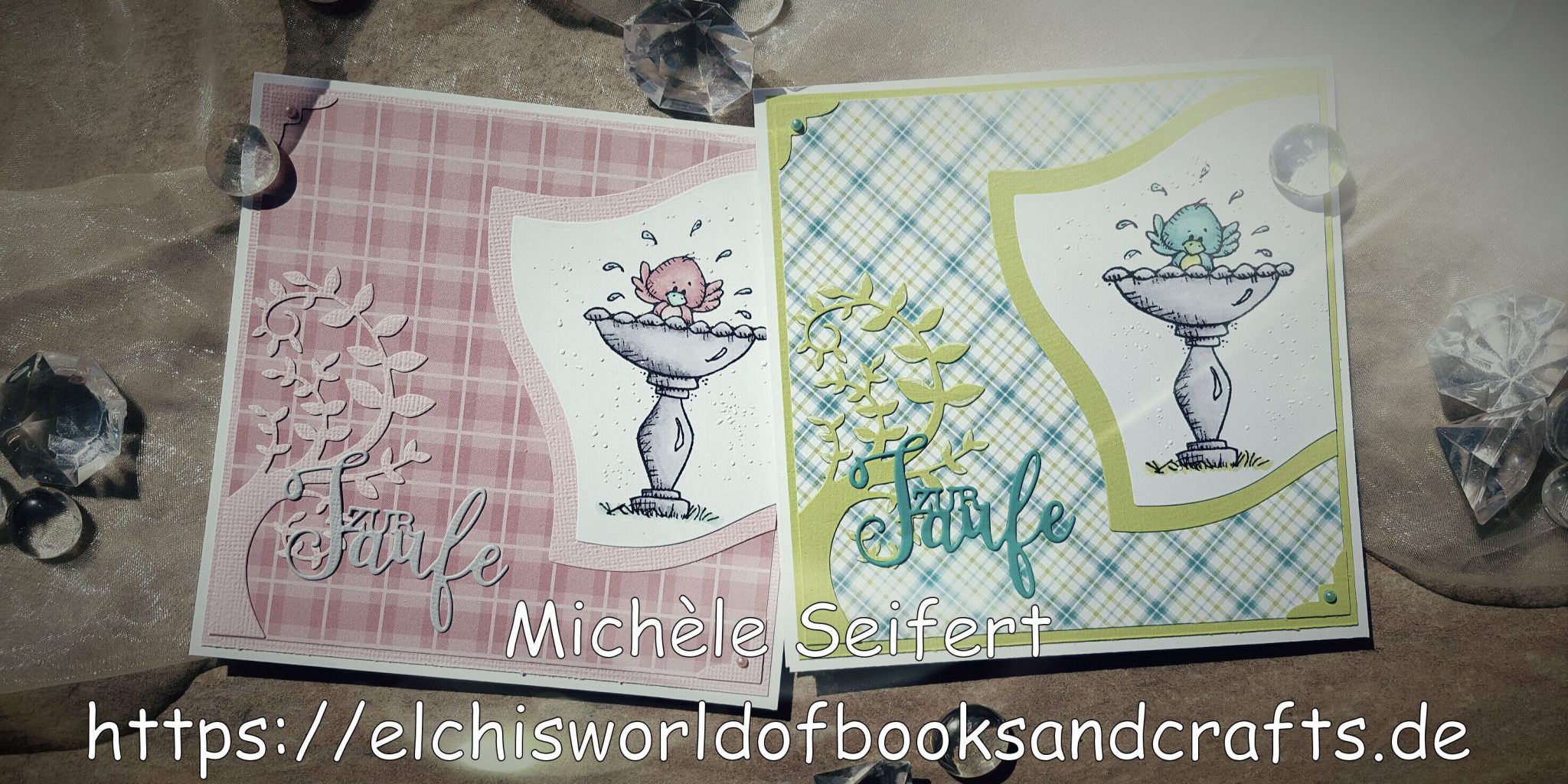 Whipper Snapper – Birdie Bath – Taufkarten – Mädchen + Junge – abgegraut – mit Wasserzeichen